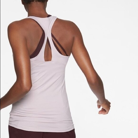 ATHLETA LIMITLESS LIGHT PINK KEYHOLE TANK - Picture 1 of 6